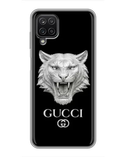 Чехол для Samsung Galaxy A12 с картинкой «Gucci — серебряный лев» Чехол для Samsung Galaxy A12 с картинкой «Gucci — серебряный лев»