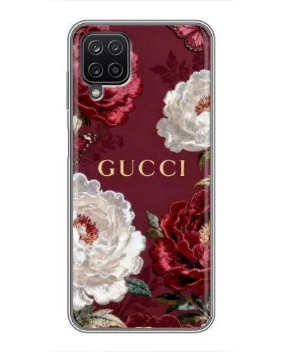 Чехол для Samsung Galaxy A12 с картинкой «Gucci — бордовые розы» Чехол для Samsung Galaxy A12 с картинкой «Gucci — бордовые розы»