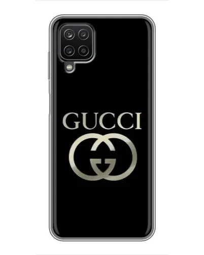 Чехол для Samsung Galaxy A12 с картинкой «Gucci — золото на черном» Чехол для Samsung Galaxy A12 с картинкой «Gucci — золото на черном»