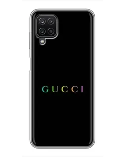 Чехол для Samsung Galaxy A12 с картинкой «Gucci — неоновый минимализм»