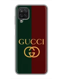 Чехол для Samsung Galaxy A12 с картинкой «Gucci — темно-зеленый градиент»