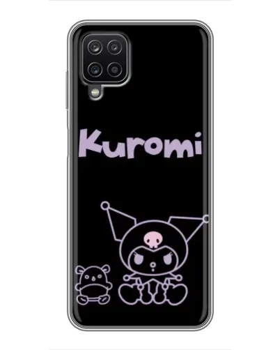 Чехол для Samsung Galaxy A12 с картинкой «Kuromi — черный минимализм»