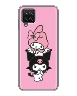 Чехол для Samsung Galaxy A12 с картинкой «Трио My Melody и Kuromi» Чехол для Samsung Galaxy A12 с картинкой «Трио My Melody и Kuromi»