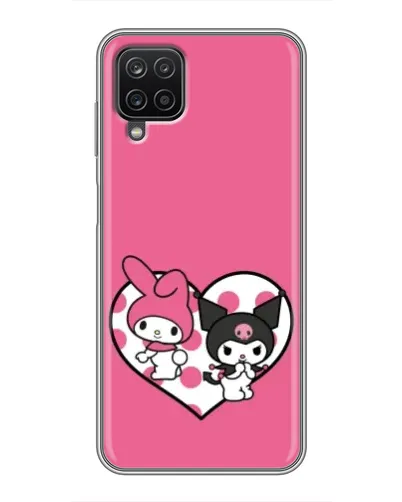 Чехол для Samsung Galaxy A12 с картинкой «Kuromi и My Melody»