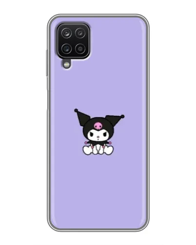 Чехол для Samsung Galaxy A12 с картинкой «Kuromi — фиолетовый минимализм»