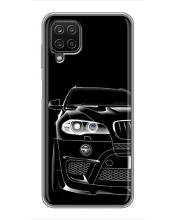 Чехол для Samsung Galaxy A12 с картинкой «Темный силуэт BMW»