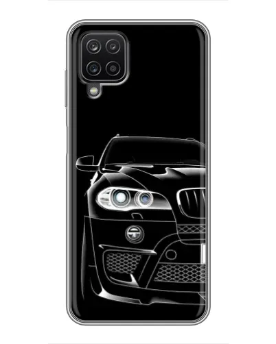 Чехол для Samsung Galaxy A12 с картинкой «Темный силуэт BMW»