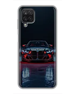 Чехол для Samsung Galaxy A12 с картинкой «BMW на мокрой дороге»