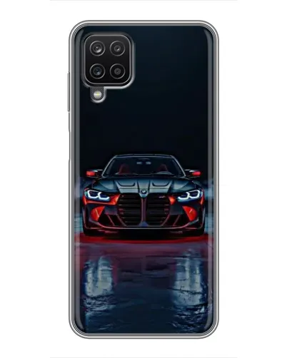 Чехол для Samsung Galaxy A12 с картинкой «BMW на мокрой дороге»