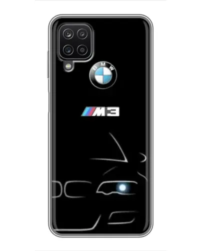 Чехол для Samsung Galaxy A12 с картинкой «Минималистичный принт BMW M3»