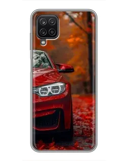 Чехол для Samsung Galaxy A12 с картинкой «Осенняя BMW M4»