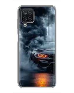 Чехол для Samsung Galaxy A12 с картинкой «BMW M-Power — абстракция»