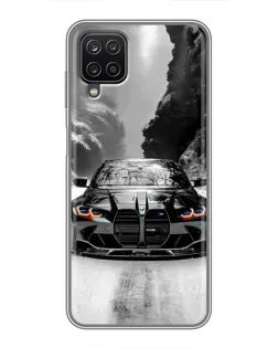 Чехол для Samsung Galaxy A12 с картинкой «BMW — акварельный дрифт»