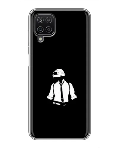 Чохол для Samsung Galaxy A12 з картинкою «PUBG — білий шолом»