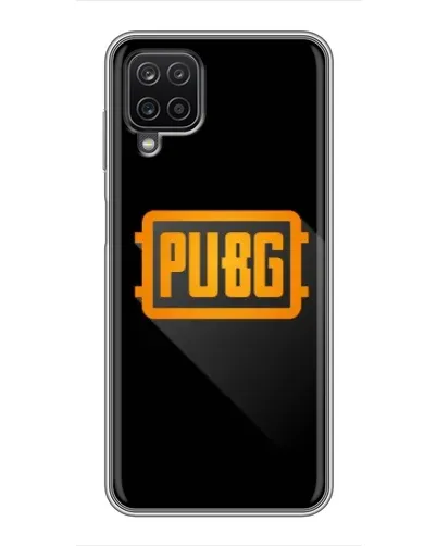 Чохол для Samsung Galaxy A12 з картинкою «PUBG — рамка лого»