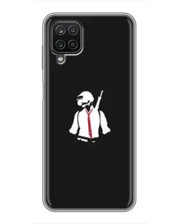Чохол для Samsung Galaxy A12 з картинкою «PUBG — силует воїна»