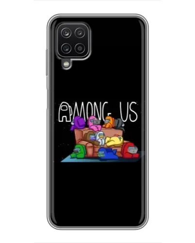 Чехол для Samsung Galaxy A12 с картинкой «Логотип Among Us»