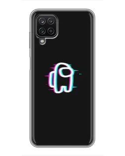 Чехол для Samsung Galaxy A12 с картинкой «Among Us неон»