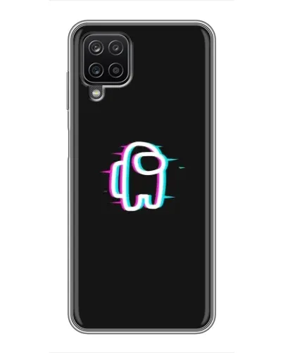 Чехол для Samsung Galaxy A12 с картинкой «Among Us неон»