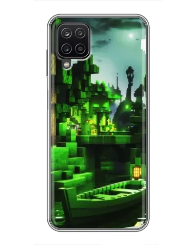 Чехол для Samsung Galaxy A12 с картинкой «Minecraft лесной пейзаж»