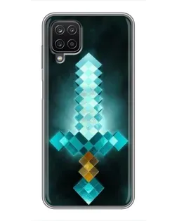 Чехол для Samsung Galaxy A12 с картинкой «Алмазный меч неон»