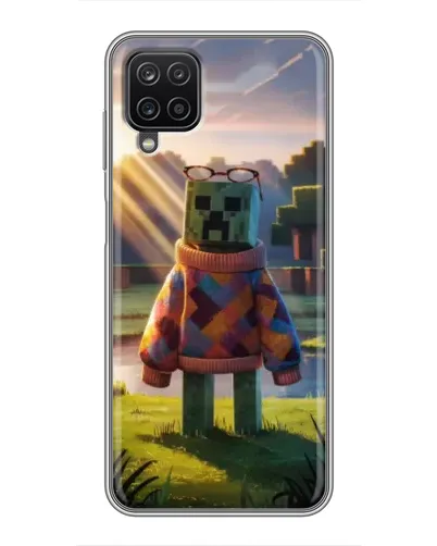 Чехол для Samsung Galaxy A12 с картинкой «Крипер в свитере»