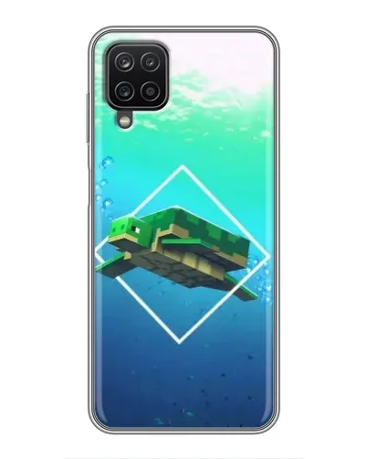 Чехол для Samsung Galaxy A12 с картинкой «Черепаха Minecraft»