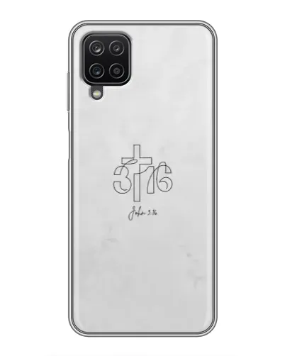 Чехол для Samsung Galaxy A12 с картинкой «Иоанна 3:16 Крест»