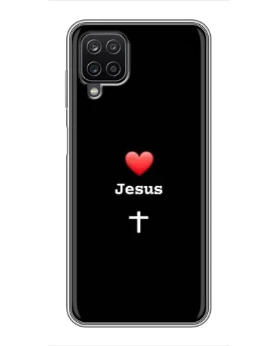 Чехол для Samsung Galaxy A12 с картинкой «Сердце - Jesus»