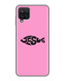 Чехол для Samsung Galaxy A12 с картинкой «Розовый символ Jesus» Чехол для Samsung Galaxy A12 с картинкой «Розовый символ Jesus»