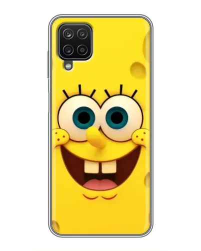 Чохол для Samsung Galaxy A12 з картинкою «Губка Боб посмішка»