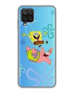 Чохол для Samsung Galaxy A12 з картинкою «Спанч Боб та Патрік»