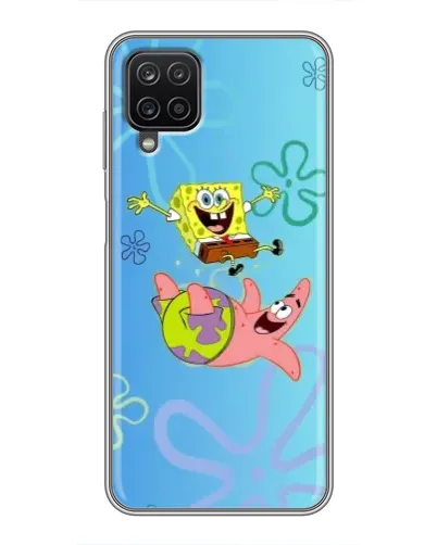 Чохол для Samsung Galaxy A12 з картинкою «Спанч Боб та Патрік»
