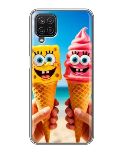 Чохол для Samsung Galaxy A12 з картинкою «Спанч Боб морозиво»
