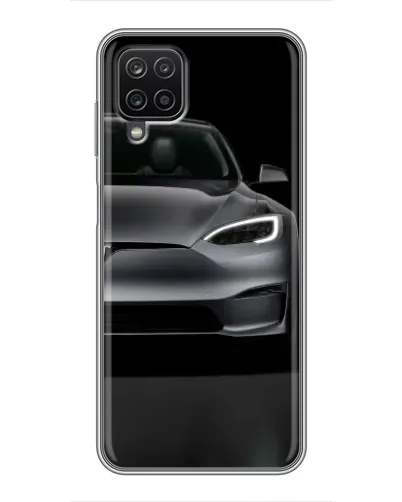 Чехол для Samsung Galaxy A12 с картинкой «Tesla Model S Look»