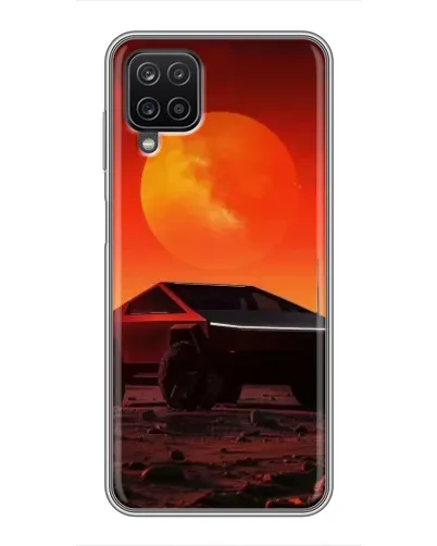 Чехол для Samsung Galaxy A12 с картинкой «Cybertruck на Марсе»