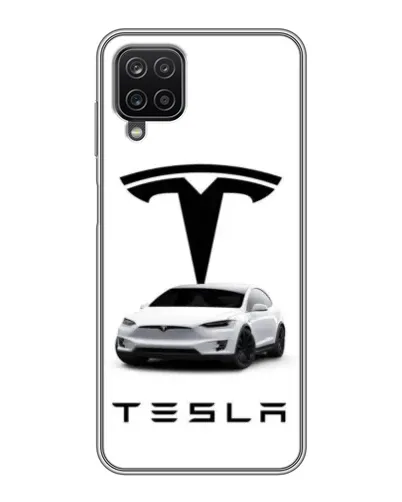 Чехол для Samsung Galaxy A12 с картинкой «Tesla White Style»