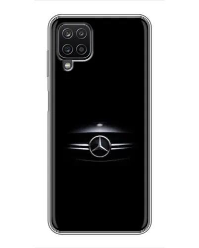 Чехол для Samsung Galaxy A12 с картинкой «Mercedes — абстрактные линии»