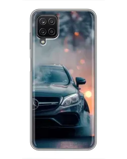 Чехол для Samsung Galaxy A12 с картинкой «Mercedes — ночной город» Чехол для Samsung Galaxy A12 с картинкой «Mercedes — ночной город»