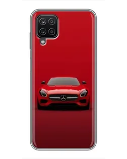 Чехол для Samsung Galaxy A12 с картинкой «Красный Mercedes AMG»