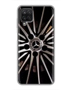 Чехол для Samsung Galaxy A12 с картинкой «Диск Mercedes»