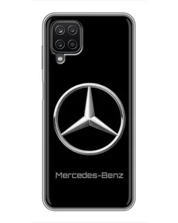 Чехол для Samsung Galaxy A12 с картинкой «Mercedes Silver Logo»
