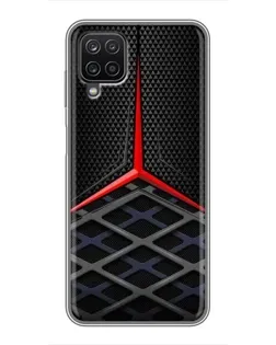 Чехол для Samsung Galaxy A12 с картинкой «Mercedes Carbon Grid»