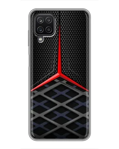 Чехол для Samsung Galaxy A12 с картинкой «Mercedes Carbon Grid»