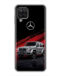 Чехол для Samsung Galaxy A12 с картинкой «Mercedes G-Class красный»