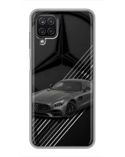 Чехол для Samsung Galaxy A12 с картинкой «Mercedes AMG — графика»