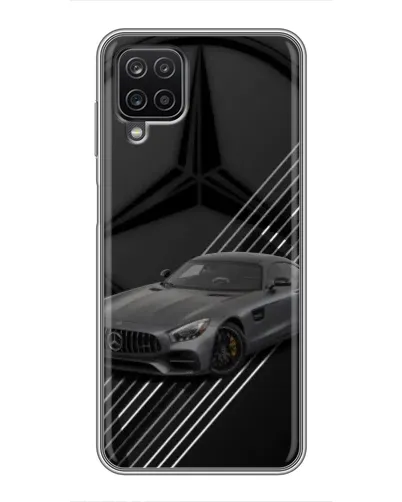 Чехол для Samsung Galaxy A12 с картинкой «Mercedes AMG — графика»