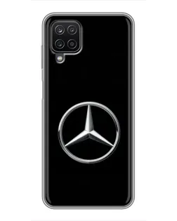 Чехол для Samsung Galaxy A12 с картинкой «Mercedes классический лого»