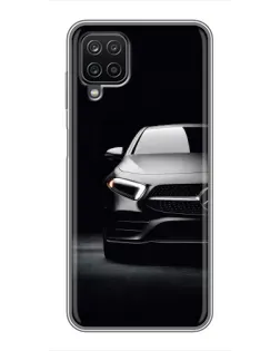 Чехол для Samsung Galaxy A12 с картинкой «Свет фар Mercedes»