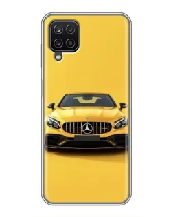 Чехол для Samsung Galaxy A12 с картинкой «Желтый Mercedes GT»